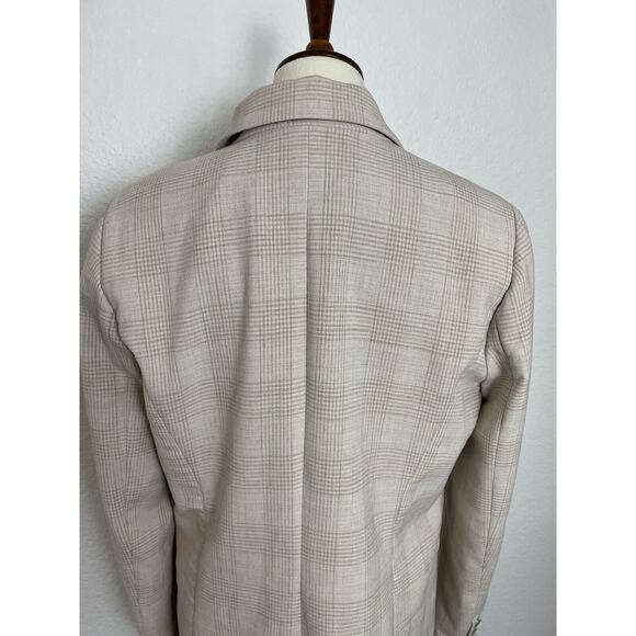 House of Harlow 1960 Jacket Blazer Double Breast Plaid Stretch - Picture 7 of 11